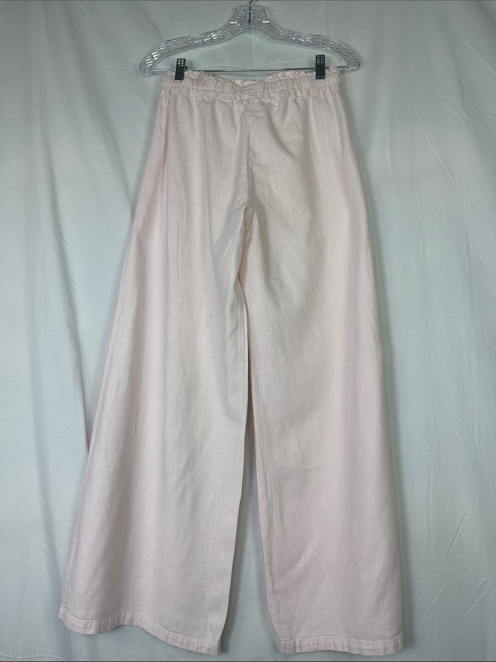 Vanilla Star Pale Pink Linen Drawstring Waist Pants - Picture 5 of 5